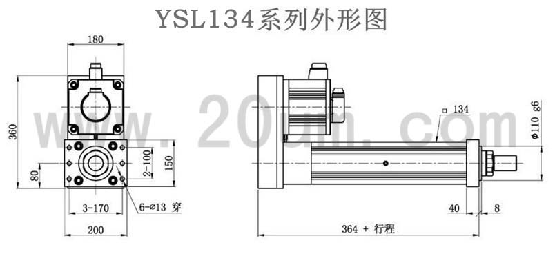 折返式電動(dòng)缸外徑尺寸,電動(dòng)推桿外徑尺寸是多少？插圖